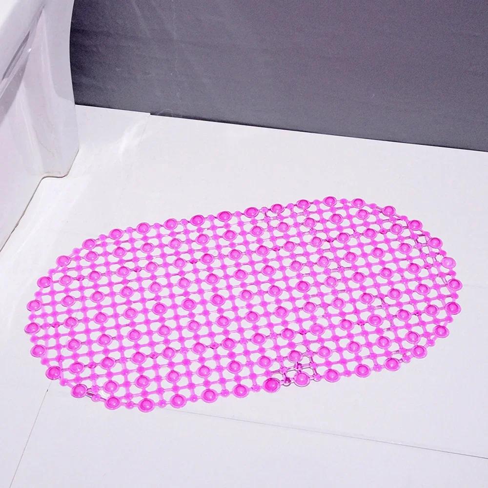 1PC PVC Anti-skid Bath Mats Soft Shower Mat Massage Mat with Suction Cup Non-slip Bathtu Bath Mat Bathroom Accessories