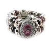 [F4366] - Designer Bracelet 'Babouchka' Purple Silver