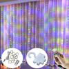 USB Remote LED Copper Wire Curtain Lights - Low Voltage Christmas & Room Décor String with Hooks