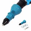 Electric Riveter, Rivet and Nut Gun Tool, Cordless Drill Adapter, Inserts for Nuts 2.4mm-4.8mm, Blind Rivets, Pop Rivets, Rivet Nuts, Rechargeab