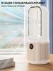 Bladeless Desk Fan 9 Speed Adjustment and Touch Control Portable Air Conditioner Cooling Fan Tower Air Cooler for Office Bedroom
