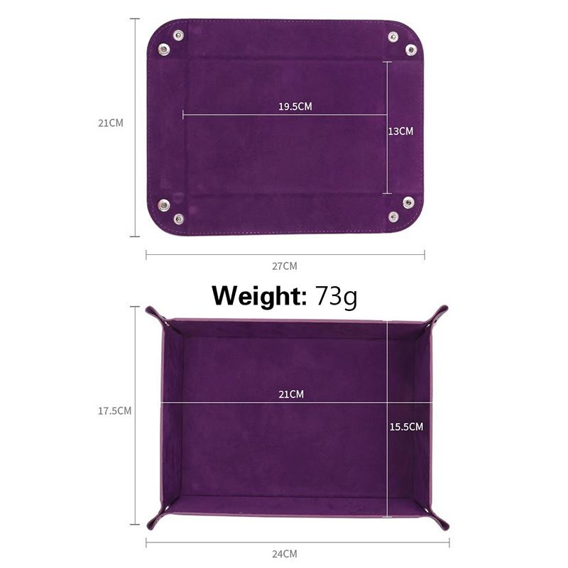 Creative Storage Tray Pu Foldable Storage Box Pu Tray Dice Tray Desktop Storage Box Rolling Folding Game Storage