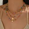 Богемное Персонализированное Многослойное Ожерелье из Бисера с Морской Звездой и Искусственной Ракушкой, Женские Винтажные Модные Аксессуары, Ювелирные Изделия, Подарки