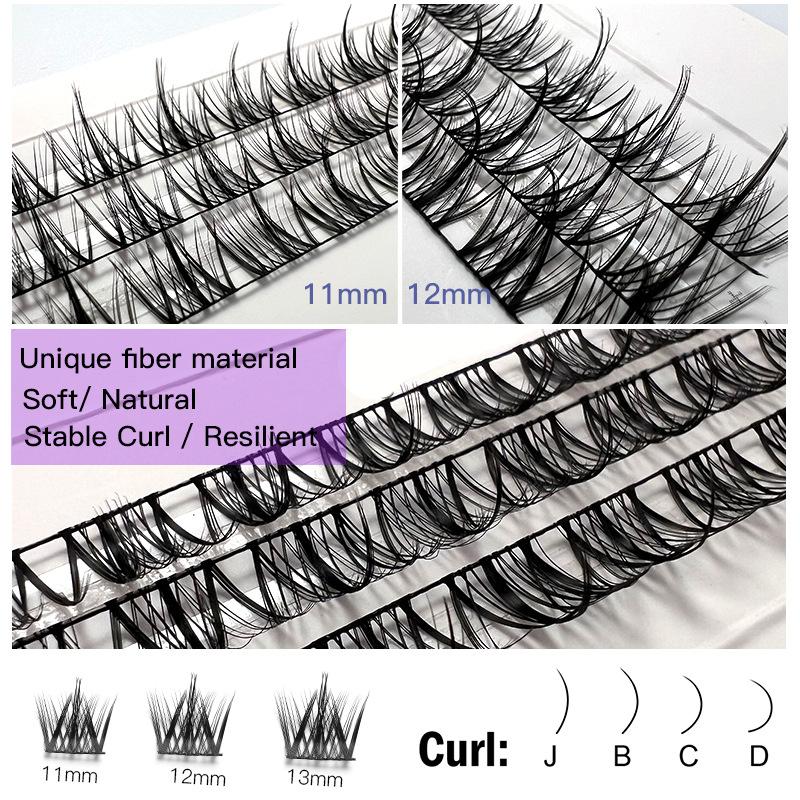 Lazy Trilogy False Eyelashes Diy Fairy Hair Self-Grafting Segmented Eyelashes Fishtail Natural Eyelashes