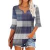 3/4 Sleeve Tops For Women Casual Ruffle V Neck T Shirts  Work Blouses Dressy Tunic Tops