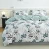 Flower Print Bedding Set Soft Comfortable Duvet Cover For Bedroom Guest Room (1*Duvet Cover + 2*Pillowcases)