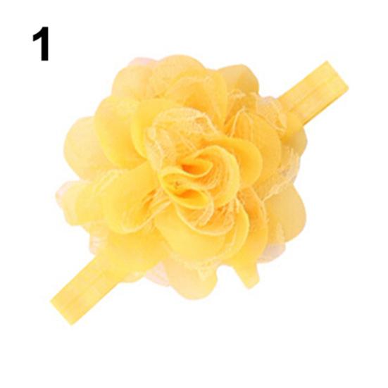 Милая детская повязка на голову с цветком для маленьких девочек, эластичная повязка для волос, головной убор