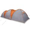 VidaXL Family Dome Tent 8 Person Grey and Orange Waterproof 4009430