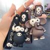 Keychain Funny Ugly Cute Elephant Keychain Cartoon Epoxy Cow Car Key Chain Ring Bag Pendant