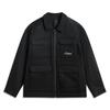 Wade Series Letter Zipper Polo Soft Comfortable Loose Cotton Jacket Men Jacket Black AJMV095-1