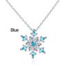 Women Frozen Snowflake Necklace Christmas Gift Silver Plated Rhinestone Crystal Pendant Chain