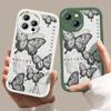 Slim Skin Feeling Cartoon Butterfly Soft Silicone PU Leather Cover Phone Case for iPhone Samsung Huawei Honor Xiaomi Redmi OPPO Realme Vivo