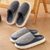Winter Waterproof Cotton Slippers Large Plush Insulation Thick Soles Couple Home Anti Slip Cotton Slippers