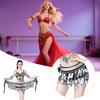 Belly Dance Waist Chain Sequins Hip Scarves Double Tier Waist Tassel Dance Practice Dress Accessories for Latin Dance Belly Dance Performances
