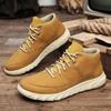 Luxury Brand Mens Casual Shoes Winter New High Top Work Boots for Men Leather Ankle Boots Business Outdoor Comfort Walk Sneakers