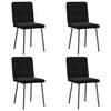 VidaXL Dining Chairs Set of 4 Black Velvet 3315163