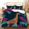 Home Bedding Single Double Bed Full Size Deer Print Pillowcase and Quilt Cover Bedding Home Decoration Bedding Large Bed Quilt Cover Full Size