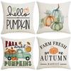 New Thanksgiving Pillow Cover Harvest Pumpkin Linen Living Room Sofa Pillow Cushion Cover