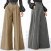 Women's Wide Leg Pants Casual Solid Colour Trousers Loose Pockets Fashion High Waist Women's Pants Elegant
