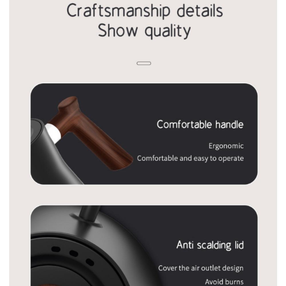 Intelligent Thermostatic Electric Kettle, Hand Brewing Kettle, Coffee Pot, Gooseneck Kettle
