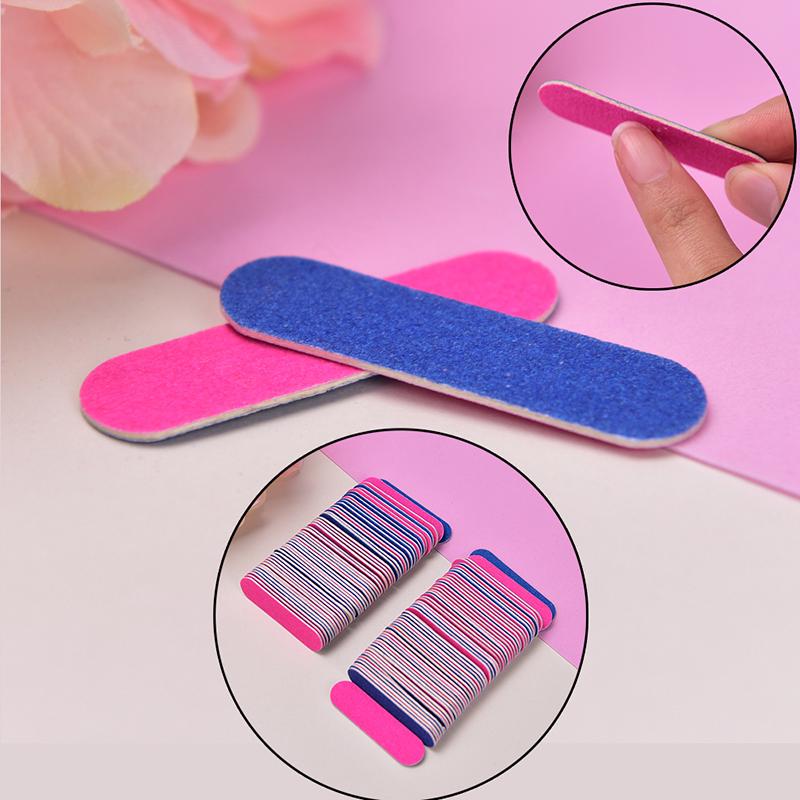 100Pcs Mini Nail Files Nail Disposable Cuticle Remover Buffers Nail Art Tools