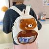 Plush Little Raccoon Cartoon Backpack With Large Capacity For Use Students