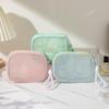 Dopamine Mesh Makeup Bag Women'S Large Capacity Portable Toiletry Bag Cosmetics Storage Bag Multifunctional Tote Bag