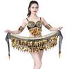 Belly Dance Waist Chain Sequins Hip Scarves Double Tier Waist Tassel Dance Practice Dress Accessories for Latin Dance Belly Dance Performances