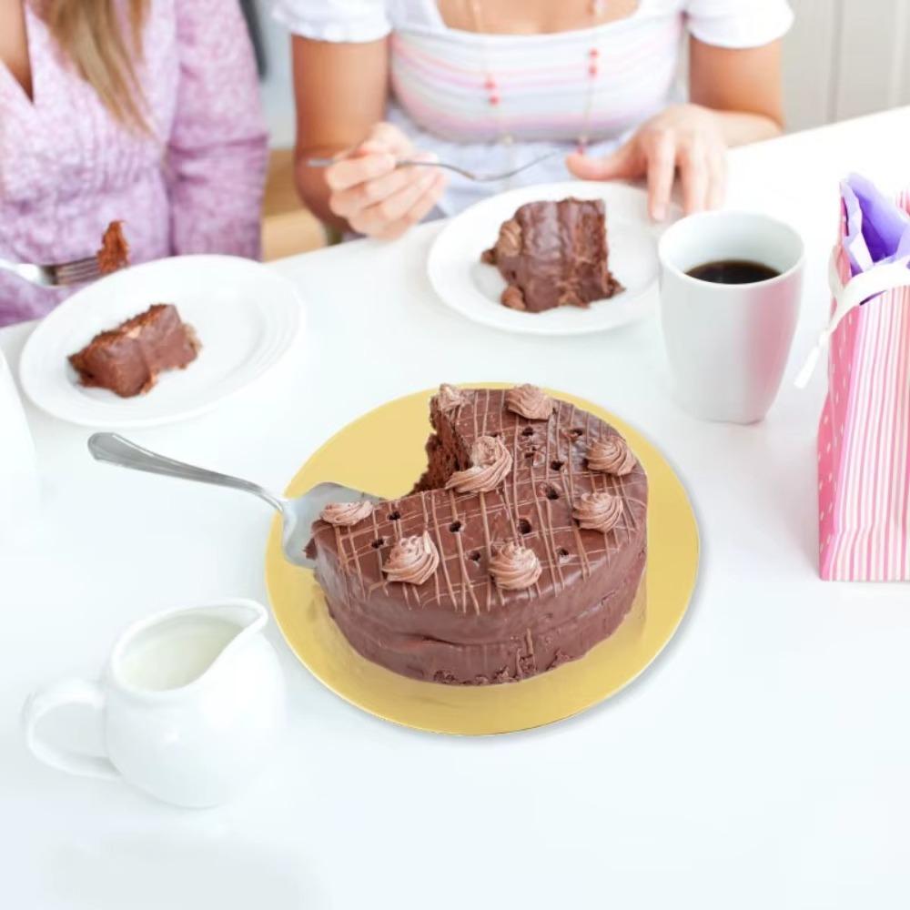 10pcs Golden Cake Cardboard Cardboard Cupcake Base Durable Round Cake Board Baking Cakes