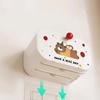 No Punching Wall Mounted Tissue Box Plastic Paper Towel Box Creative Cartoon Tissue Holder  Kitchen