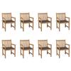Day and Night - Day and Night Garden Chairs 8 Units Solid Teak Wood Taupé Cushions