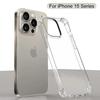 Luxury Clear Shockproof Case For iPhone 15 Pro Max Soft TPU Silicone Case On For iPhone 15 Plus Transparent Back Cover