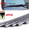 2Pcs Rubber Refills For Front Windshield Hybrid Wiper Blade 14" 16" 18" 20" 22" 24" 26" Car Accessories Soft Replacement