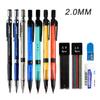 Mechanical Pencil Set 2.0mm With 2b Black/colors Lead Refill For Writing Sketching Art Drawing Painting School Automatic Pencils
