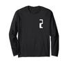 Number 2 #2 Sports Team Uniform Birthday Anniversary Long Sleeve T-Shirt