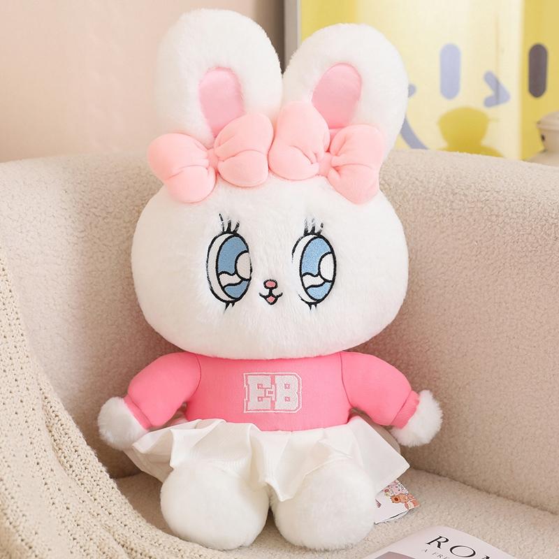 Cartoon High Quality Rabbit Plush Doll Pendant Pillow Pink Purple White Big Eyes Rabbit Plush Toy for Girls Birthday Gift
