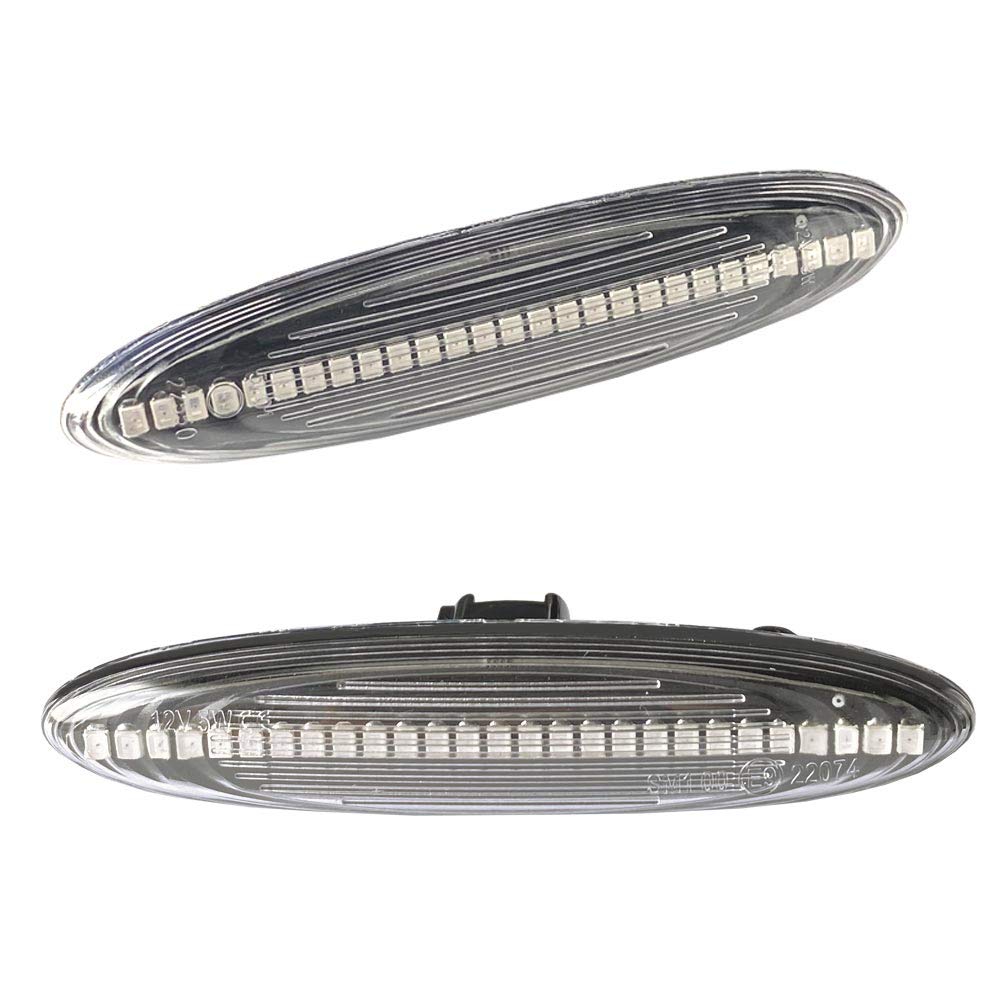 R-Field Светодиодный последовательный боковой указатель поворота, Прозрачная линза, Динамичный указатель поворота, Встроенная защита от высокой вспышки