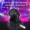 DMX512 2.4G ISM Wireless Transmitter + 5pcs Receivers Built-in Rechargeable Batterys 800m Long