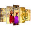 Five Piece Picture Canvas Print Painting Africa Colourful Women