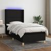 VidaXL Bed Slatted Base with Mattress and LEDs, Upholstered Bed, Single Bed, Adult Bed for Interior Bedroom, 3138751