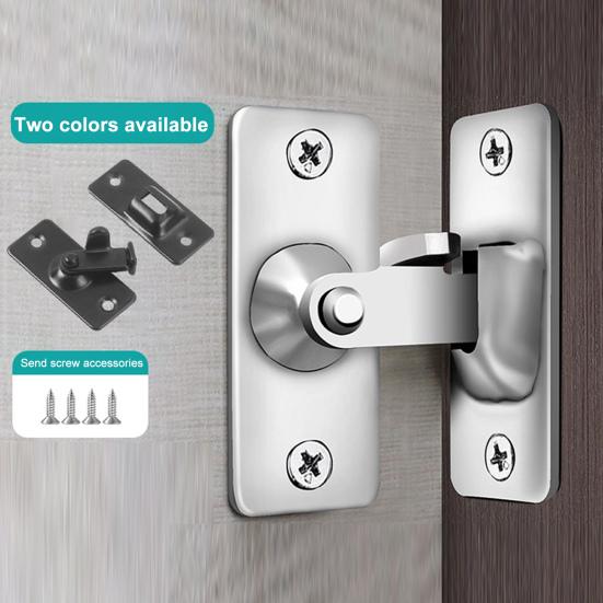 Door Hasp Latch Rustproof Corrosion Resistant Easy Assembly Mini Size 90-Degree Door