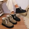 Fashion Winter New Style Comfortable Casual Fashion Boots Round Toe Thick Sole Anti-cold Warm Lace-up Non-slip Boots for Women