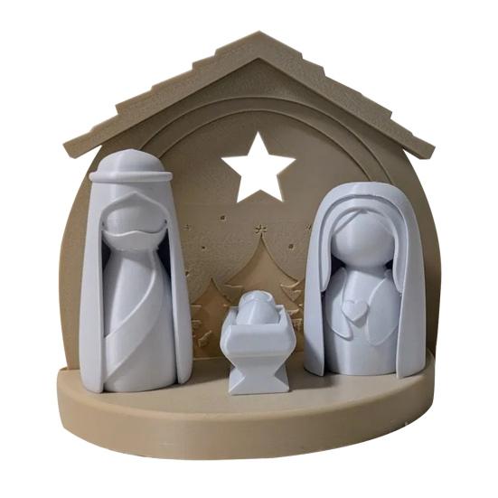 Nativity Set Figurine Lighted Jesus Nativity Scene Collection with Manger And Figures for Christmas