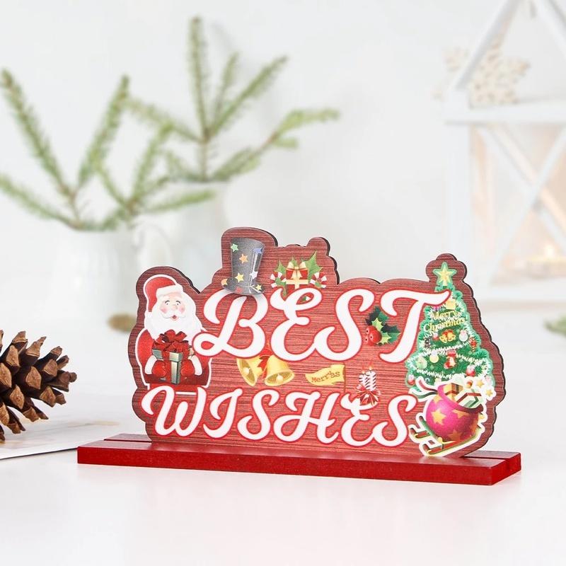 Wooden Christmas Ornaments Santa Desktop Decoration Christmas Decorations for Home Gifts New Year