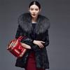 Autumn and Winter New Imitation Fur Coat, Imitation Mink Fur Coat Women's Medium and Long Style, Fur Imitation Raccoon Fur Collar