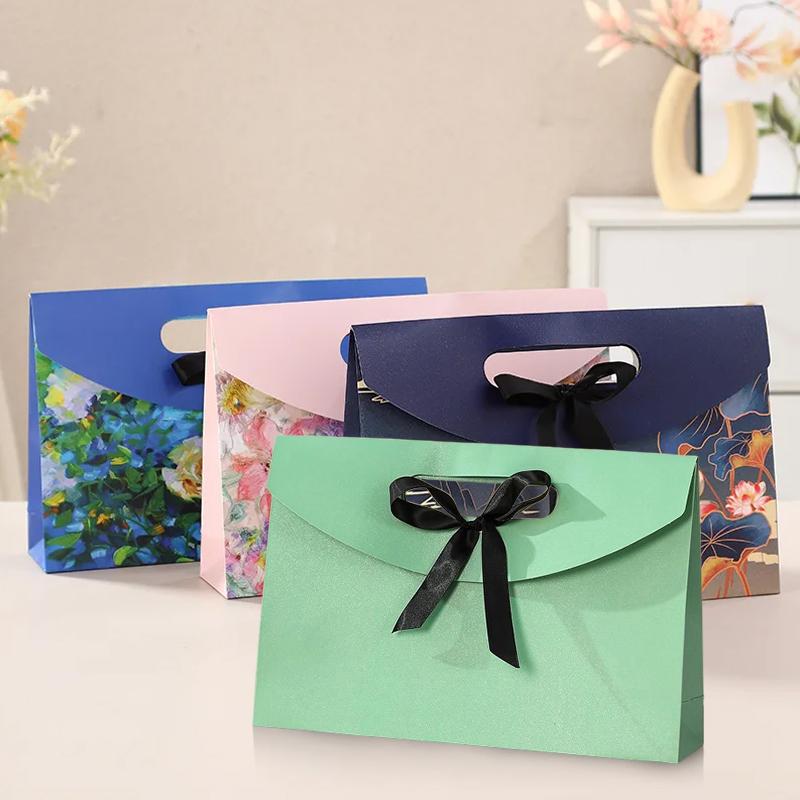 1Pc Gift Box Party Supply Bow Envelope Gift Box Bow Envelope Gift Carton Premium Feel Paper Gift Box Gift Multicolor