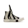 Rick Owens X DRKSHDW TURBODRK Chuck 70 High Zebra Unisex Sneakers White Lily-White Black A03943C