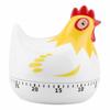55-Minute Analog Kitchen Timer with Countdown Function, Cute Chicken Design, Battery-Free, Cooking Timer for Baking, Loud Alarm, Clockwise Rotation (W