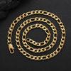 Japanese-Style Figaro Chain Necklace: 18K Gold-Plated Titanium Steel Stainless Steel Hip Hop Men's Accessory
