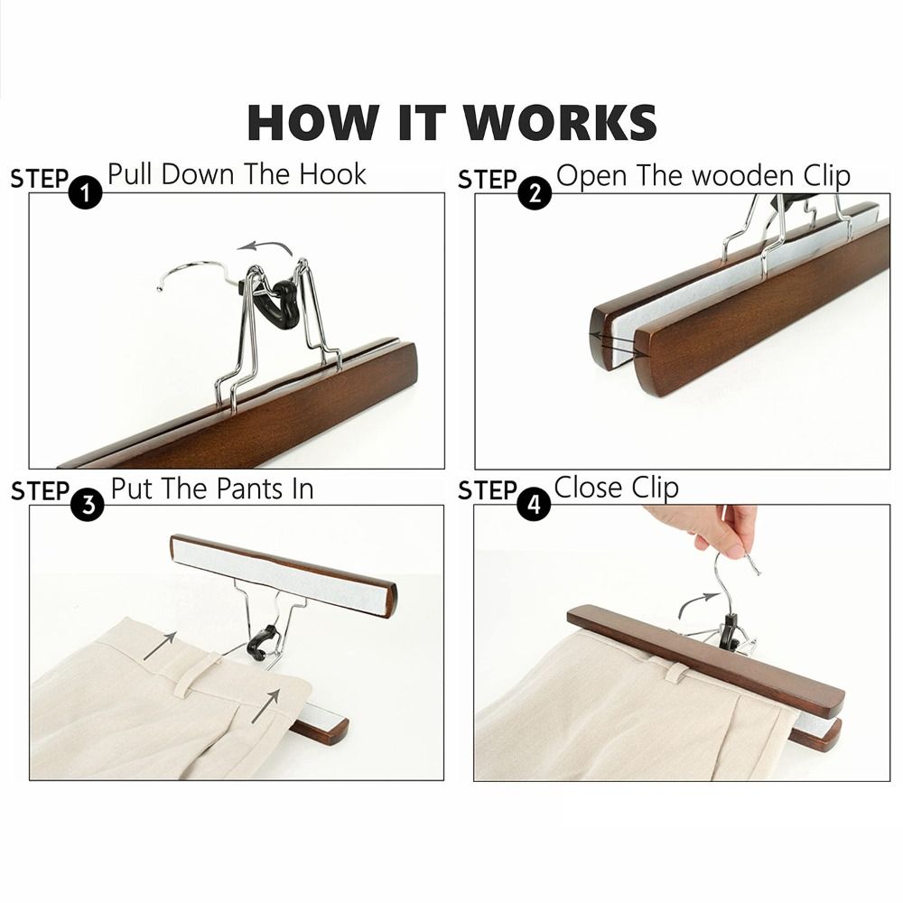 Woodiness Horse-face Skirt Rack Retro Color Hanfu Pants Hook High Quality Clothes Hanger